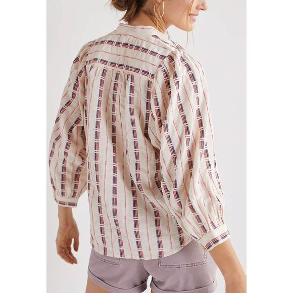 Pilcro from Anthropologie The Bella Femme Buttondown Top in Size L - Picture 2 of 8